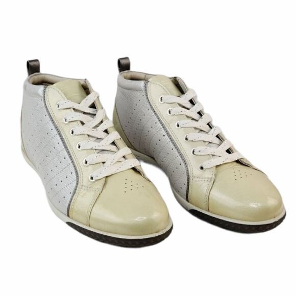 ECCO HydroMax Street Luxe Golf Shoes Leather Metallic Shine Size EU 39 USA 8 8.5 - Picture 5 of 10